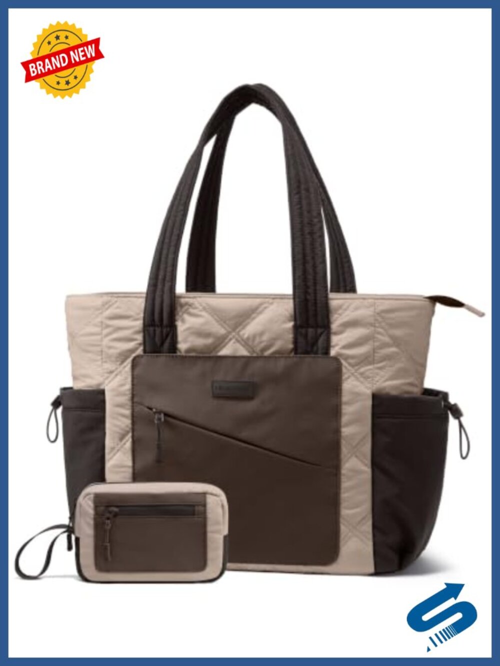 Puffer Tote Bag Lightweight Quilted Shoulder Bag Work Travel
